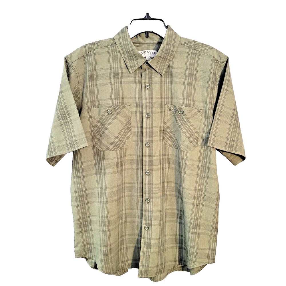 Orvis Shirt Mens Large Classic Button Up Short Sleeve Gorpcore‎ Outdoors